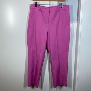J. Crew Factory Preppy Kallie Straight Leg Pant‎ Stretch Size 14 Magenta READ
